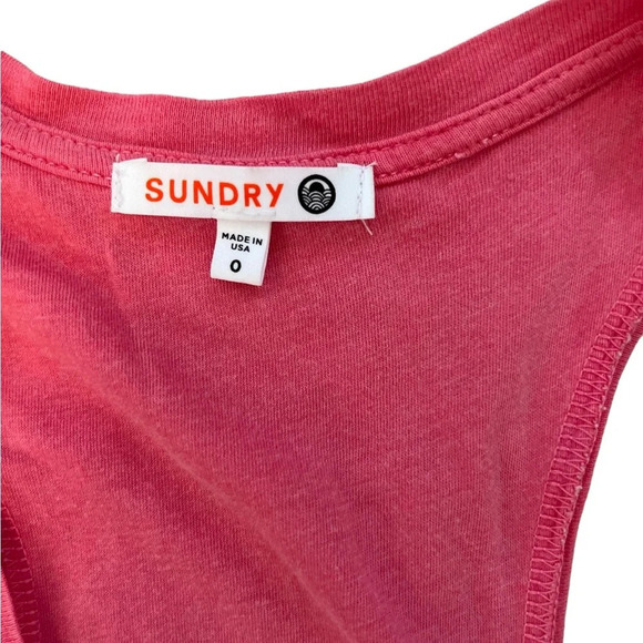 Sundry Tiered pink casual and comfy midi dress from Anthropologie size xs - Picture 3 of 4